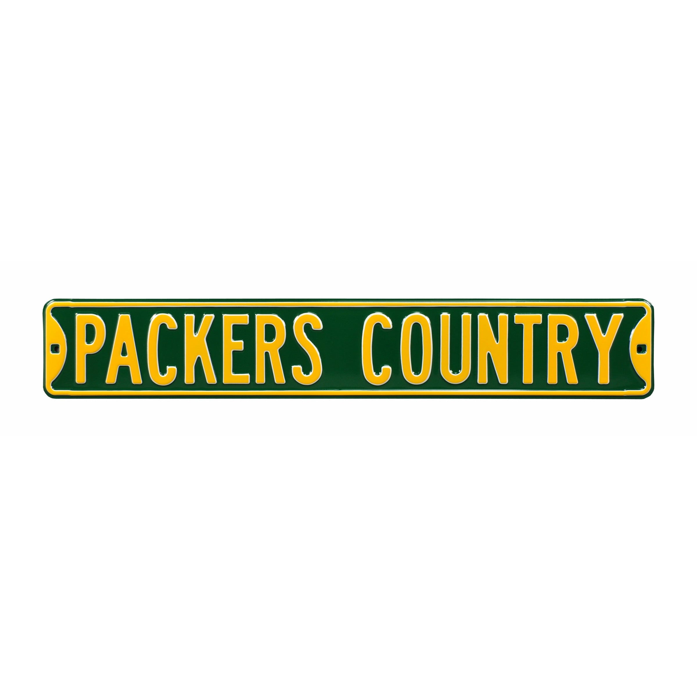Green Bay Packers - PACKERS COUNTRY - Embossed Steel Street Sign