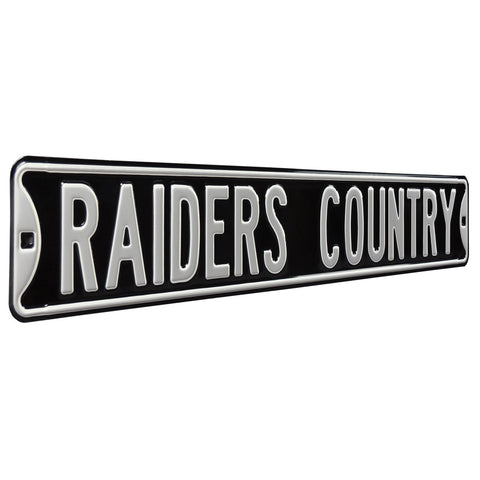 Las Vegas Raiders - RAIDERS COUNTRY - Embossed Steel Street Sign