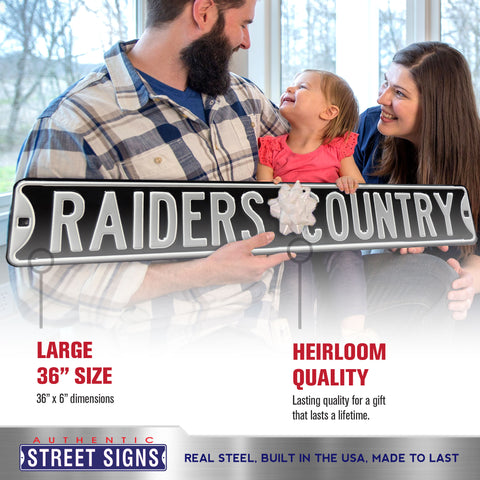 Las Vegas Raiders - RAIDERS COUNTRY - Embossed Steel Street Sign