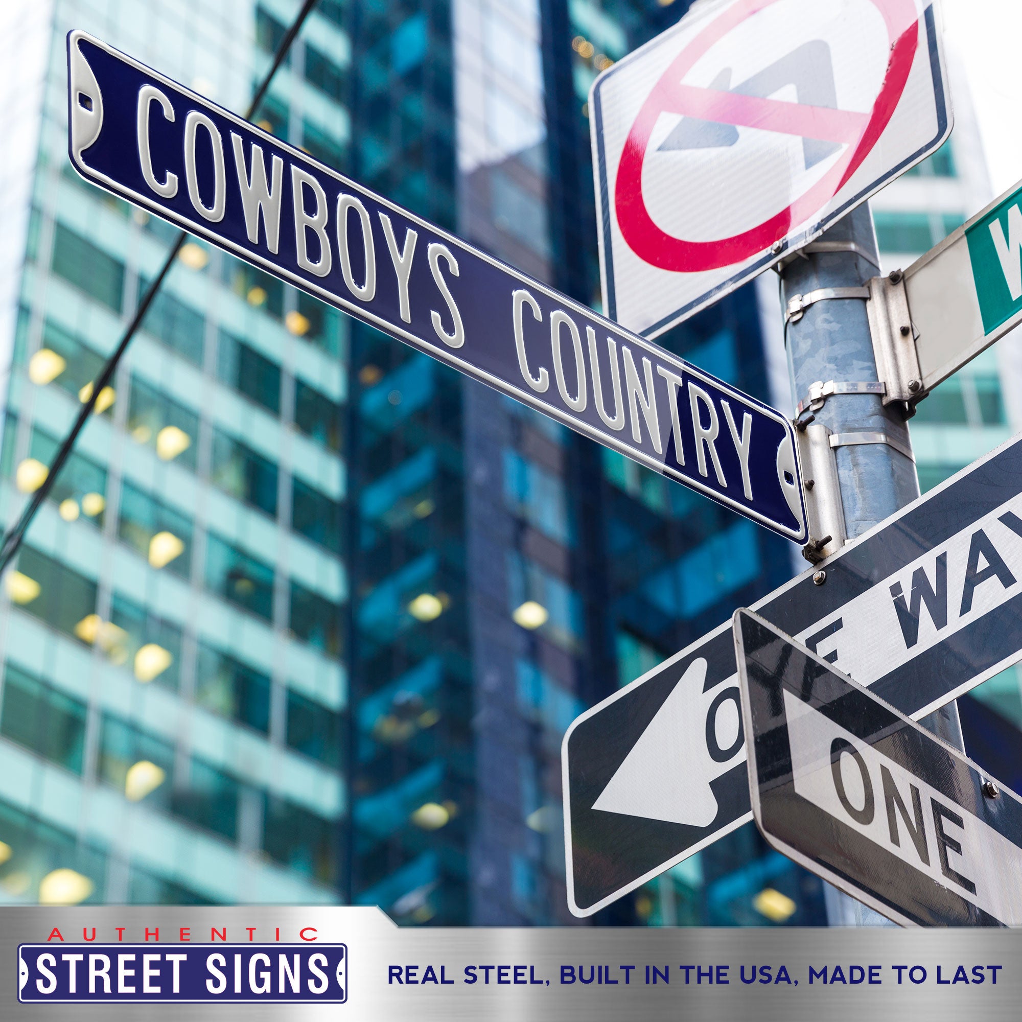 Dallas Cowboys - COWBOYS COUNTRY - Embossed Steel Street Sign