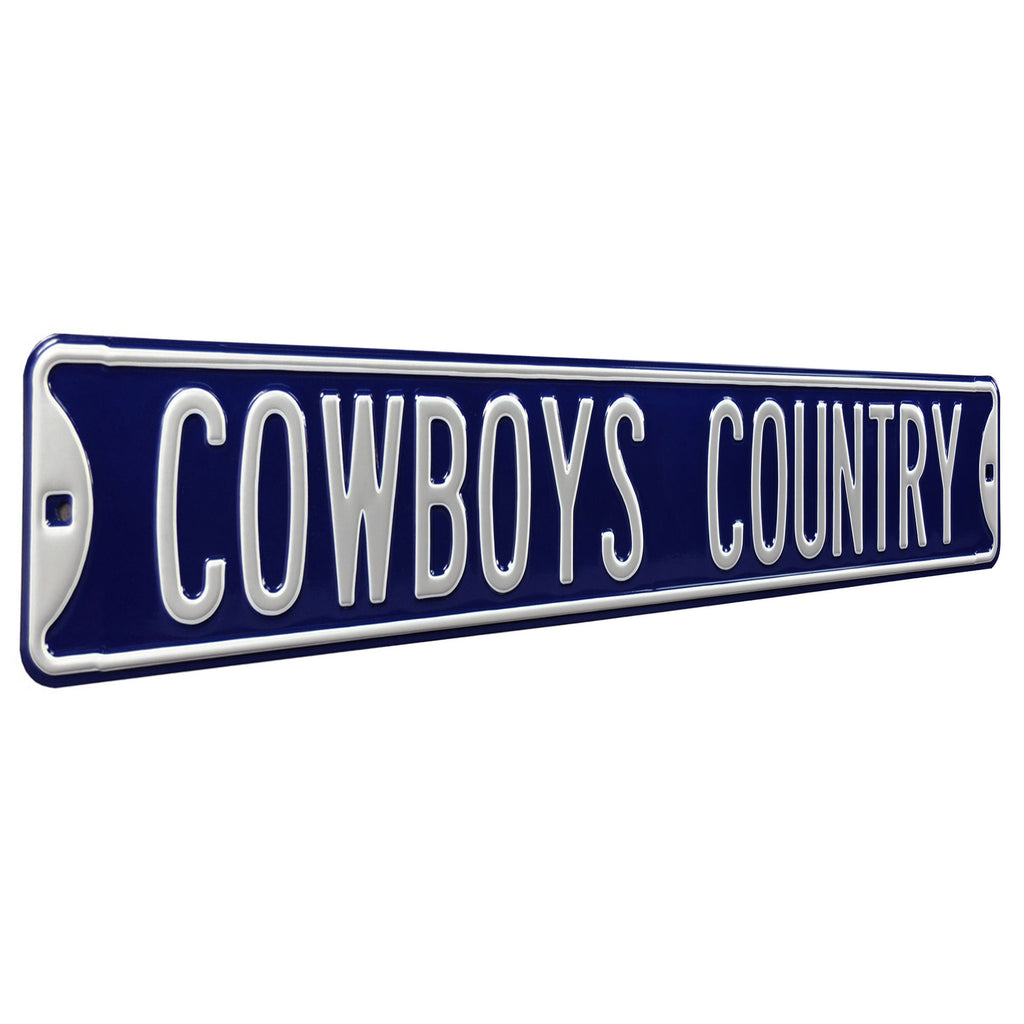 Dallas Cowboys - COWBOYS COUNTRY - Embossed Steel Street Sign