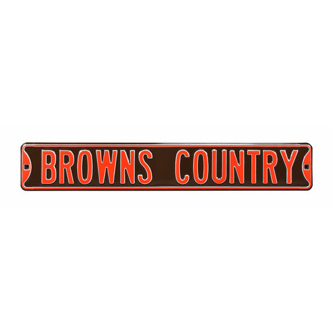 Cleveland Browns - BROWNS COUNTRY - Embossed Steel Street Sign