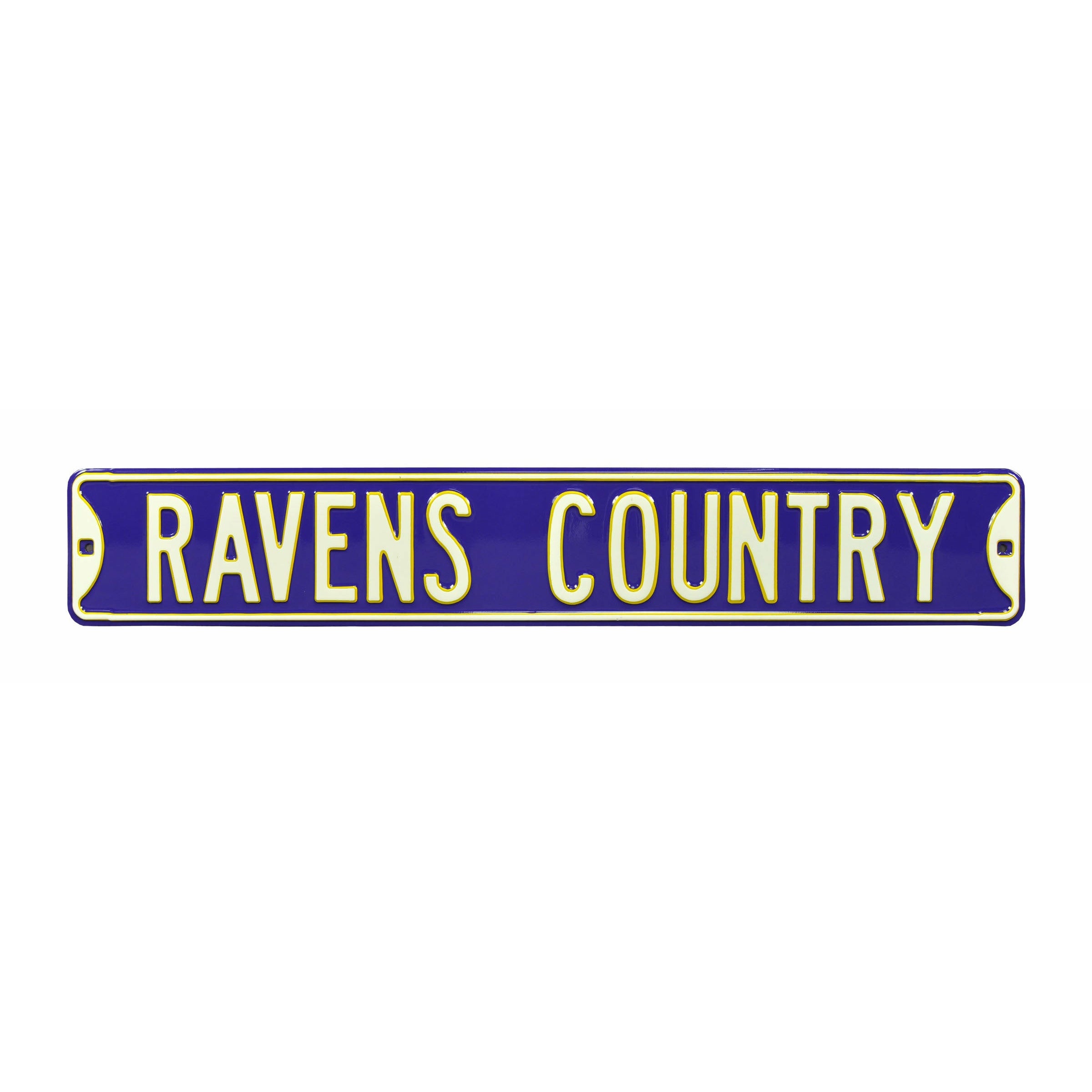 Baltimore Ravens - RAVENS COUNTRY - Embossed Steel Street Sign