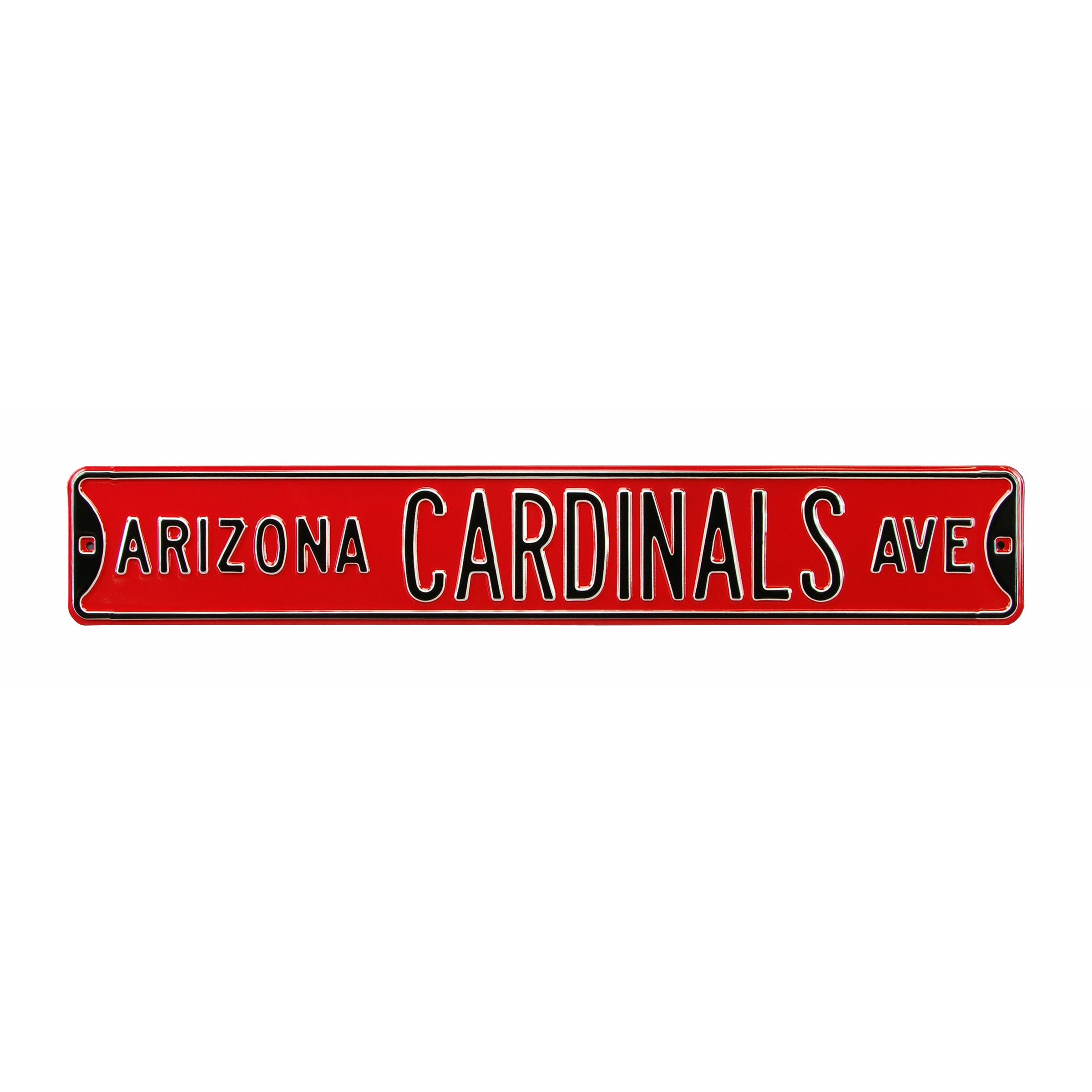 Arizona Cardinals - CARDINALS AVE - Embossed Steel Street Sign