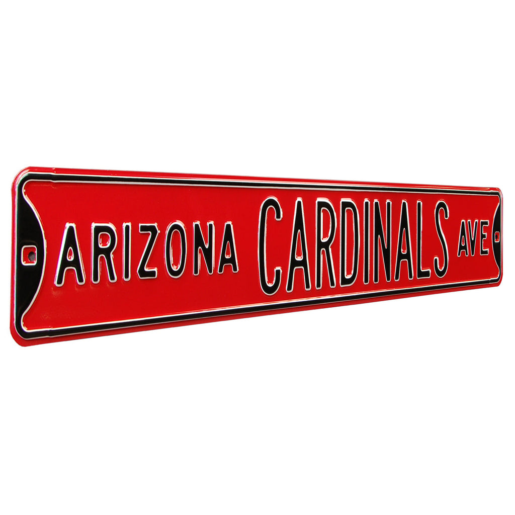 Arizona Cardinals - CARDINALS AVE - Embossed Steel Street Sign