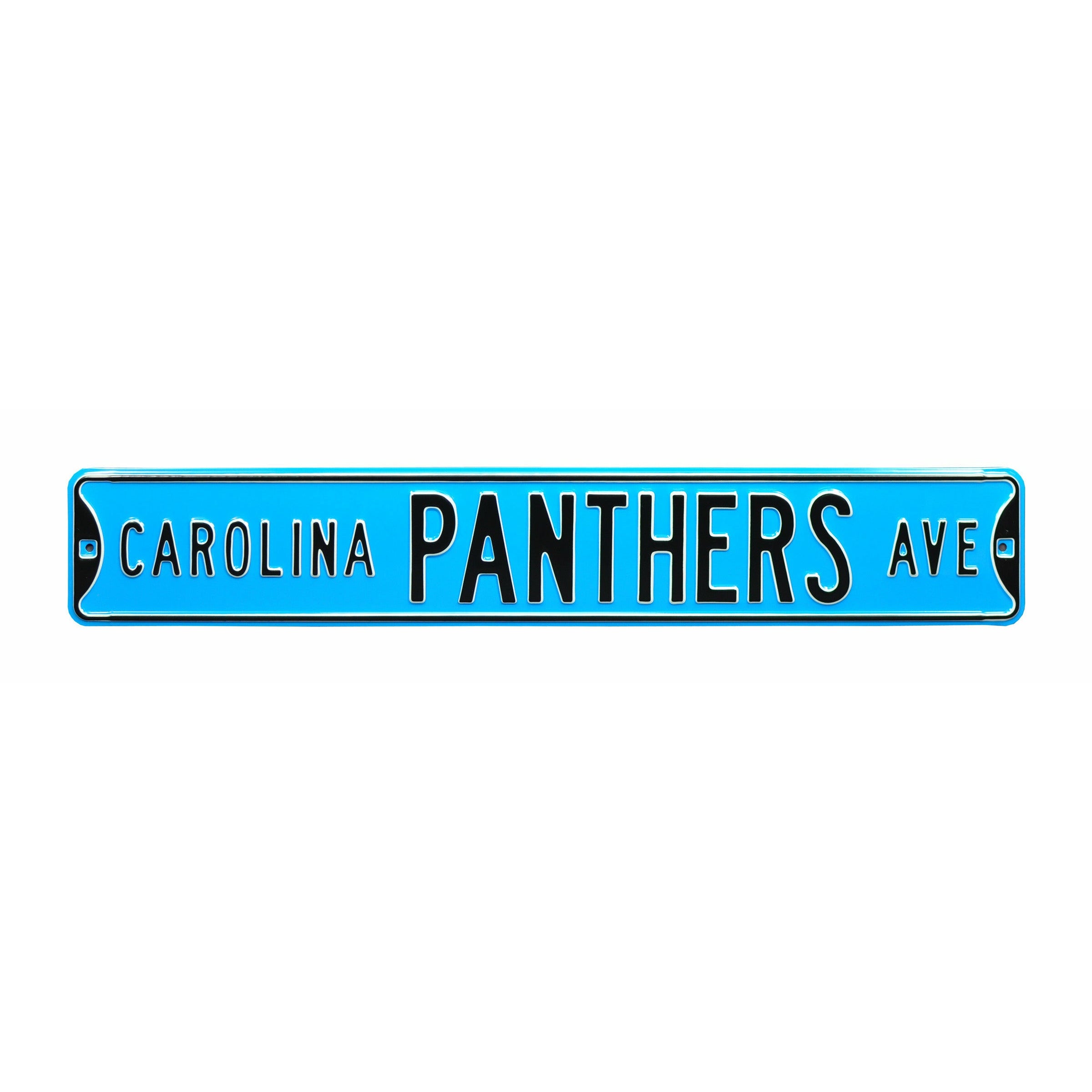 Carolina Panthers - PANTHERS AVE - Throwback Embossed Steel Street Sign