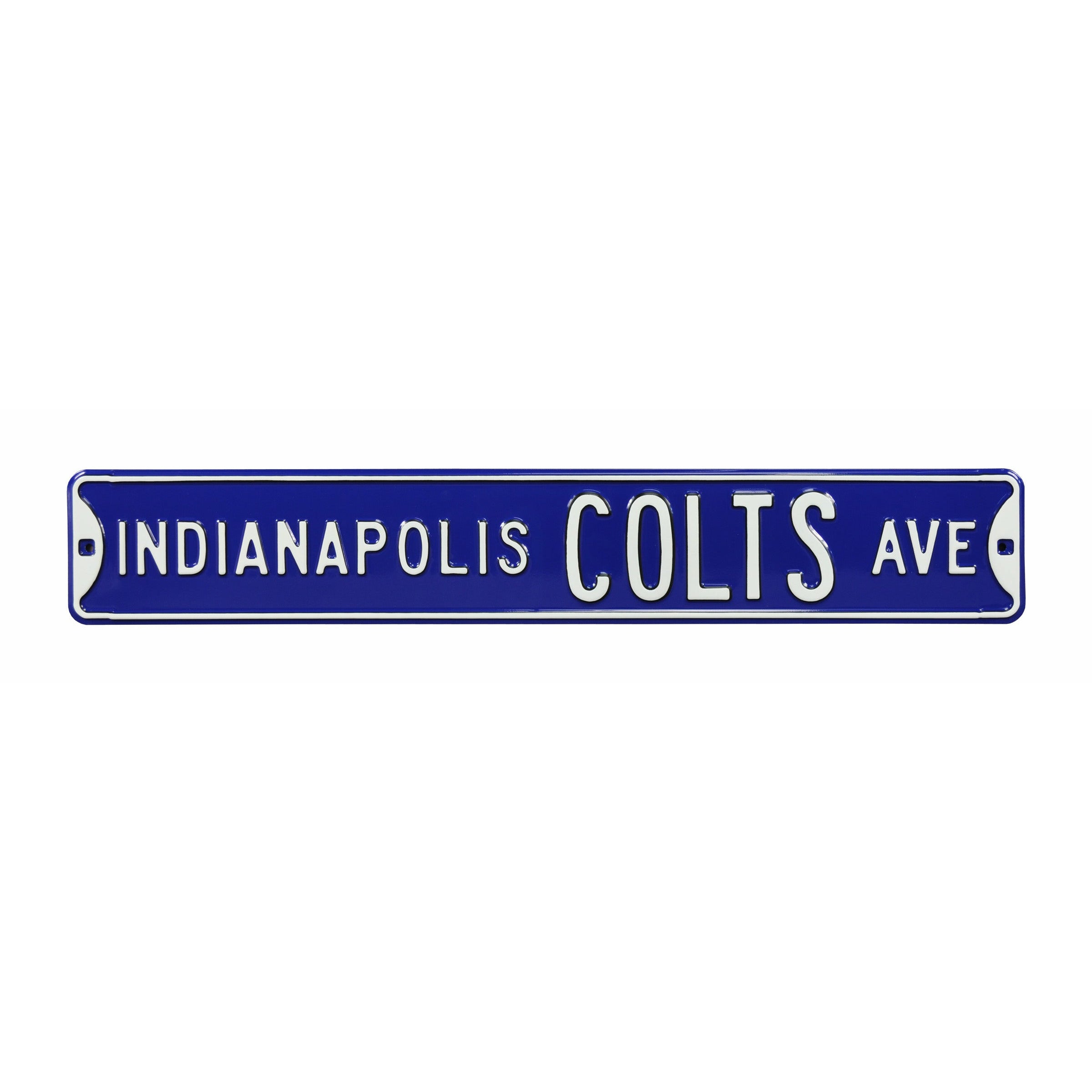 Indianapolis Colts - COLTS AVE - Embossed Steel Street Sign