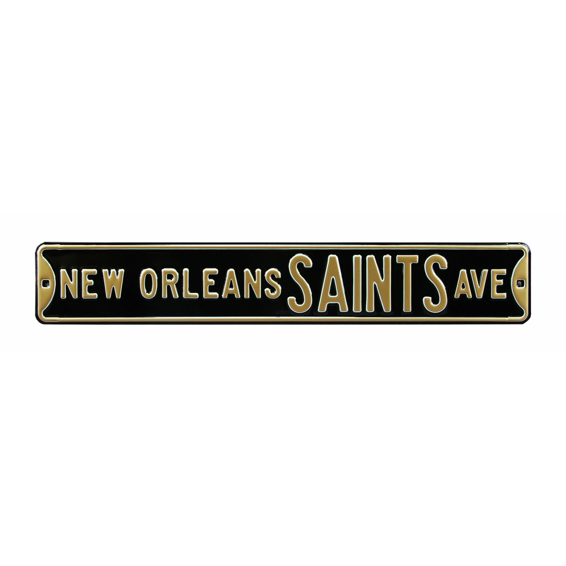 New Orleans Saints - SAINTS AVE - Embossed Steel Street Sign