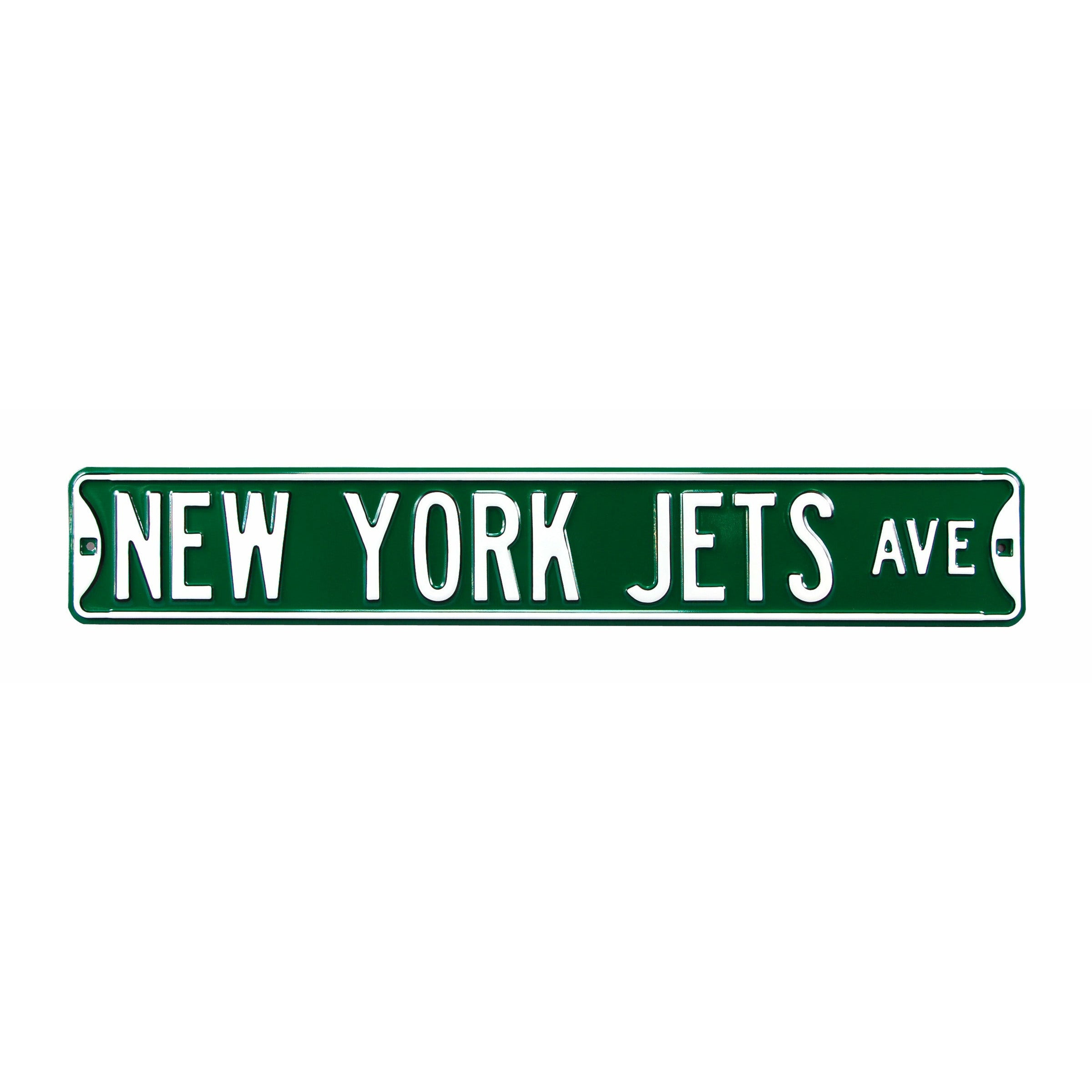 New York Jets - NEW YORK JETS AVE - Embossed Steel Street Sign