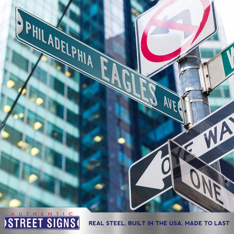 Philadelphia Eagles Embossed Steel Route Sign – authenticstreetsigns