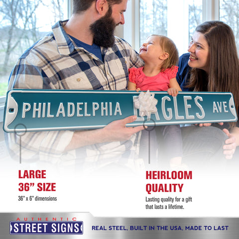 Philadelphia Eagles Embossed Steel Route Sign – authenticstreetsigns