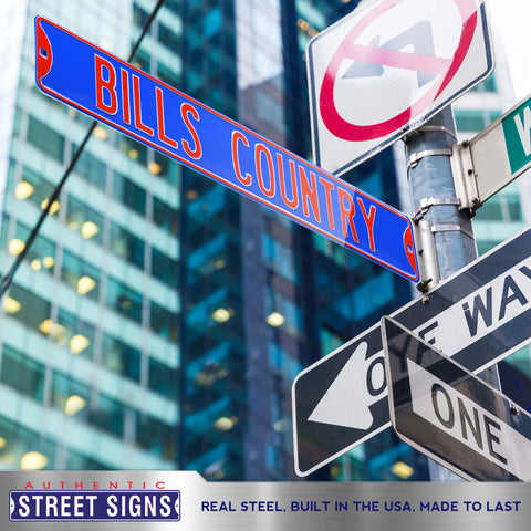 Buffalo Bills Steel Street Sign-BILLS COUNTRY