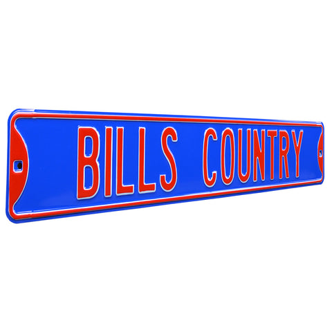Buffalo Bills - BILLS COUNTRY - Embossed Steel Street Sign