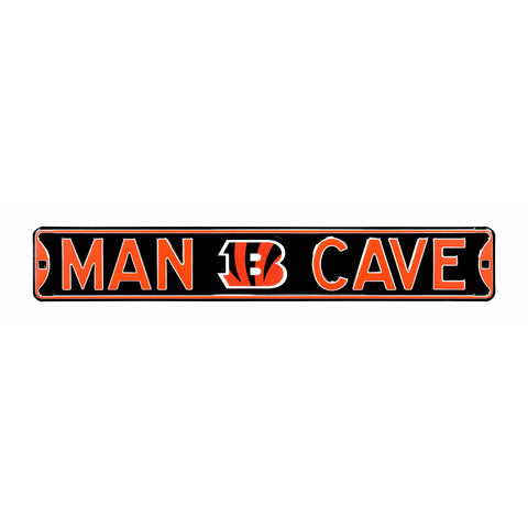 Cincinnati Bengals - MAN CAVE - Embossed Steel Street Sign