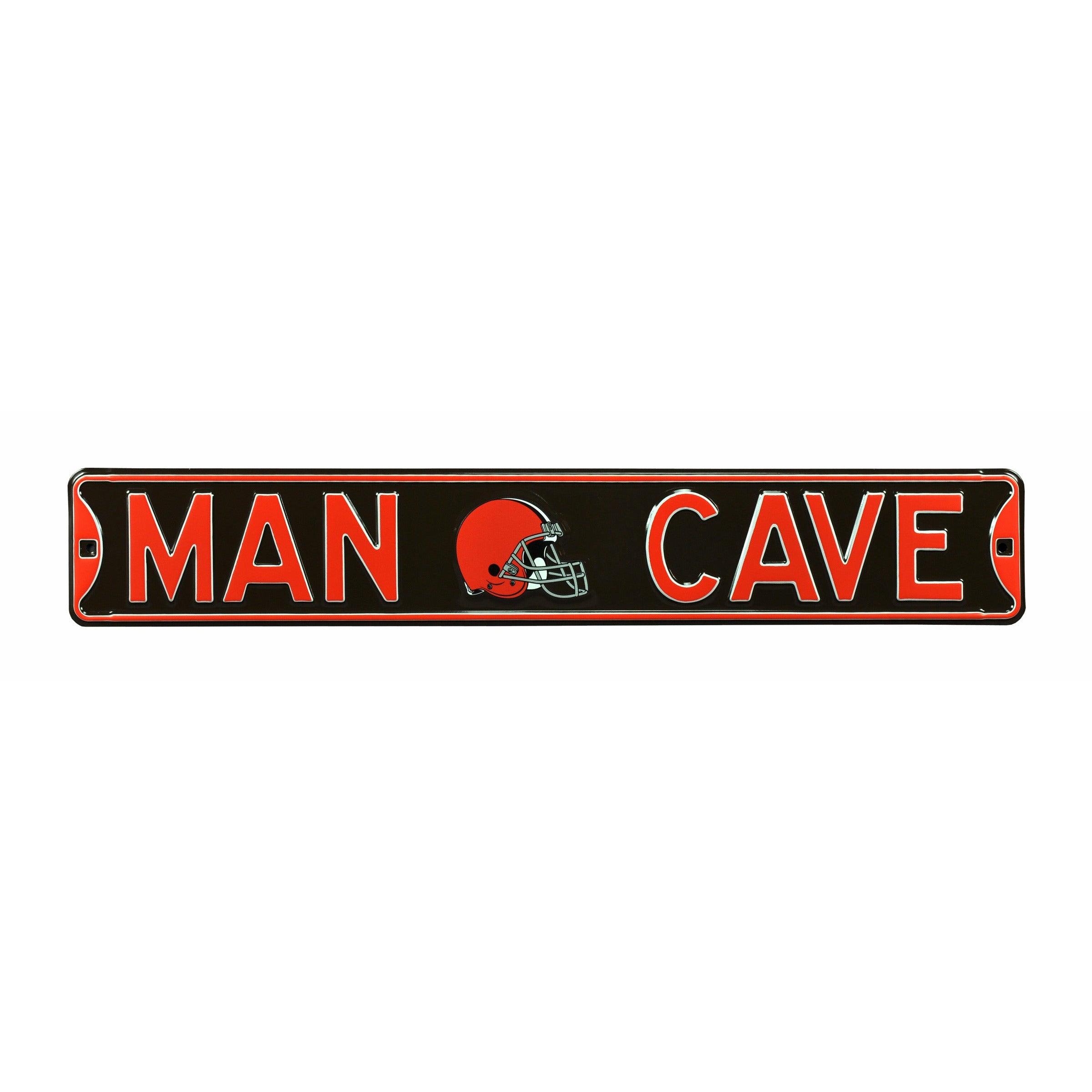 Cleveland Browns - MAN CAVE - Embossed Steel Street Sign