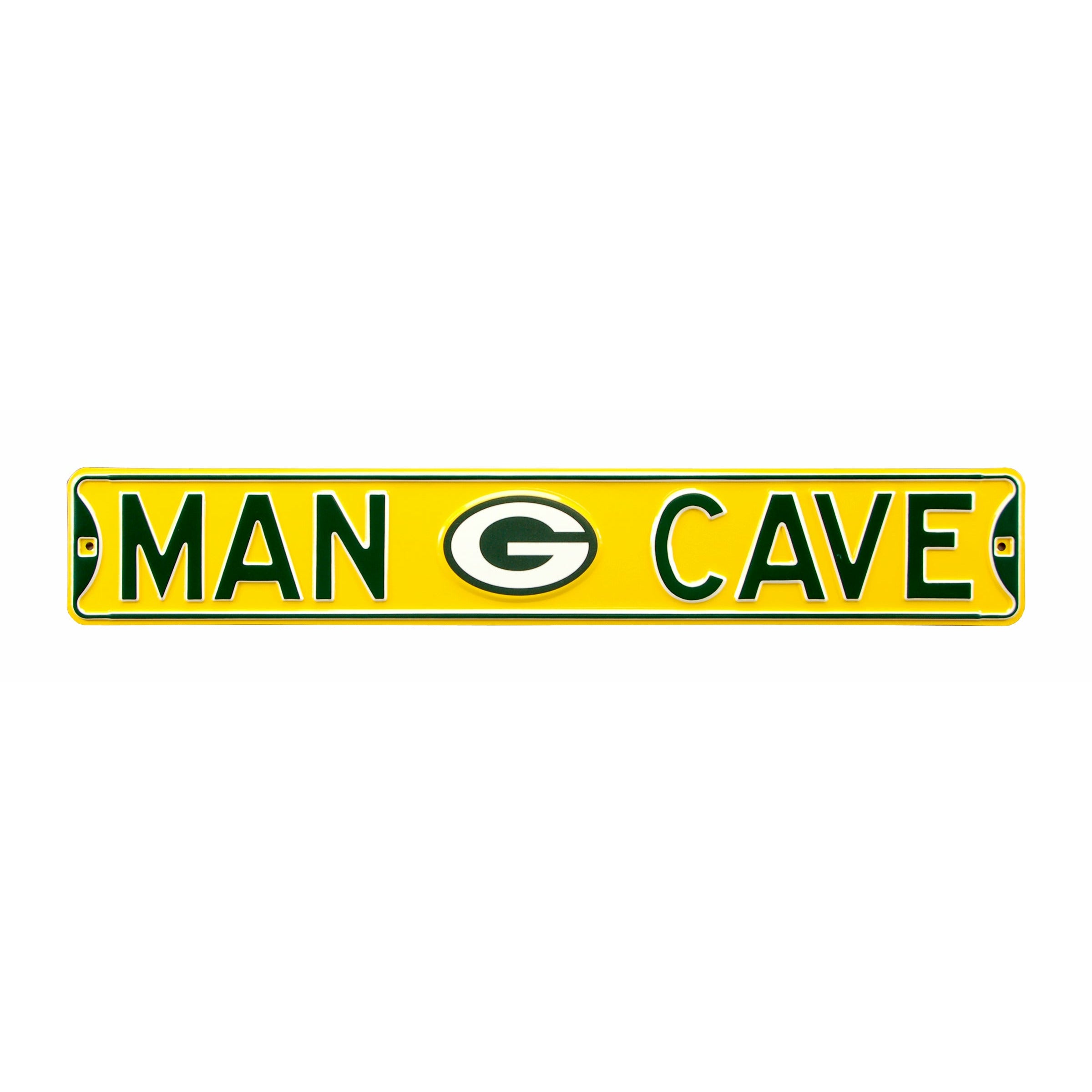 Green Bay Packers - MAN CAVE - Embossed Steel Street Sign