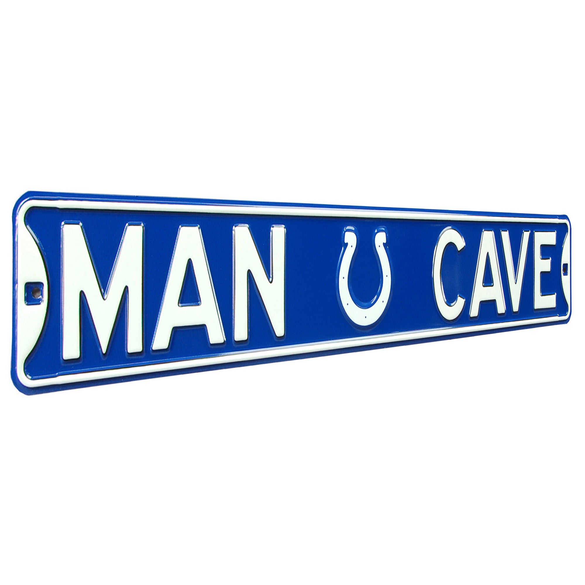 Indianapolis Colts - MAN CAVE - Embossed Steel Street Sign