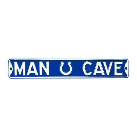 Indianapolis Colts - MAN CAVE - Embossed Steel Street Sign