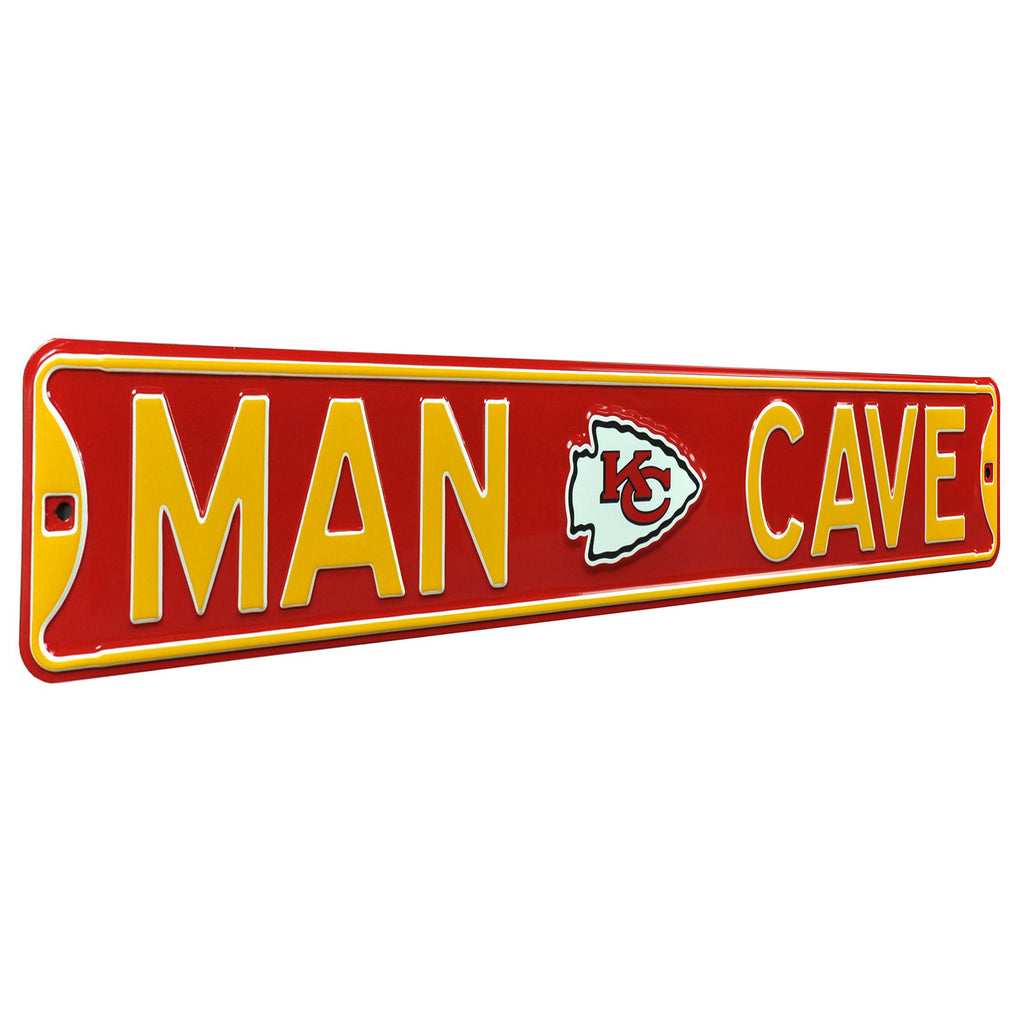 KC Chiefs Kingdom Mancave Metal Sign