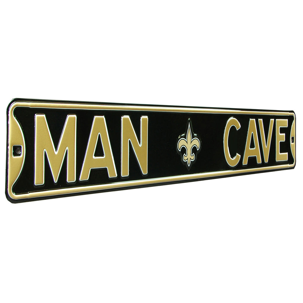 New Orleans Saints - MAN CAVE - Embossed Steel Street Sign