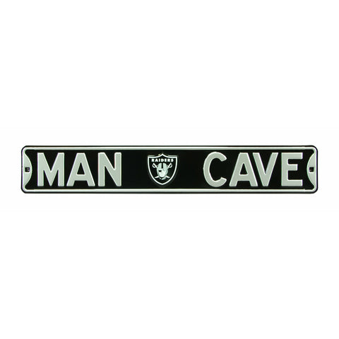 Las Vegas Raiders - MAN CAVE - Embossed Steel Street Sign