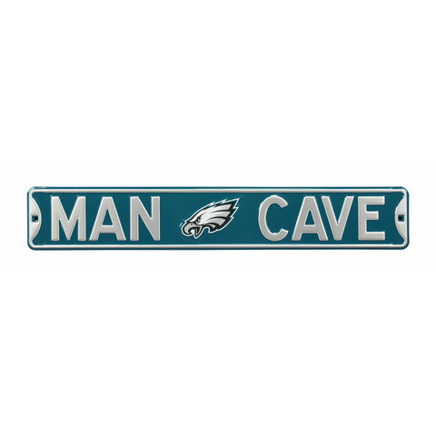 Philadelphia Eagles - MAN CAVE - Embossed Steel Street Sign