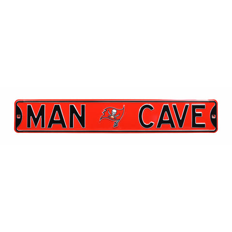 Tampa Bay Buccaneers - MAN CAVE - Embossed Steel Street Sign