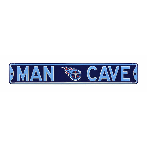 Tennessee Titans - MAN CAVE - Embossed Steel Street Sign