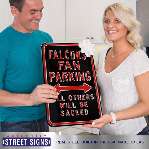 Atlanta Falcons - ALL OTHERS WILL BE SACKED - Embossed Steel Parking Sign