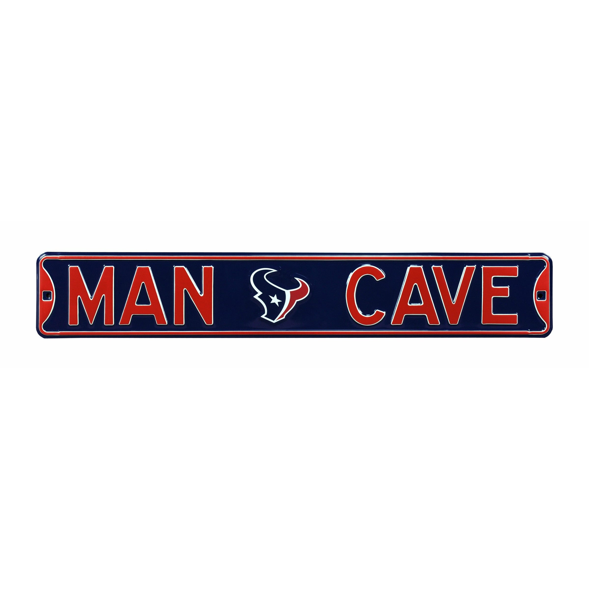 Houston Texans - MAN CAVE - Embossed Steel Street Sign