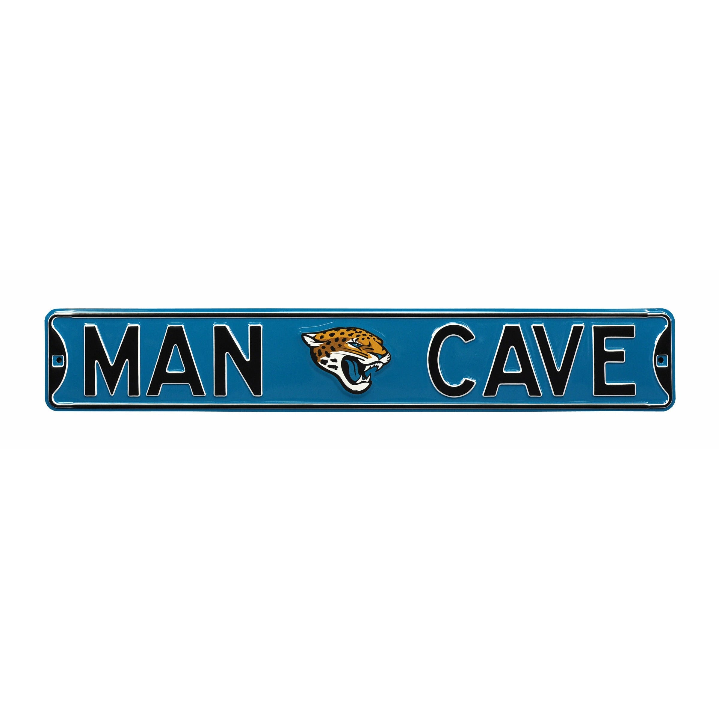 Jacksonville Jaguars - MAN CAVE - Embossed Steel Street Sign