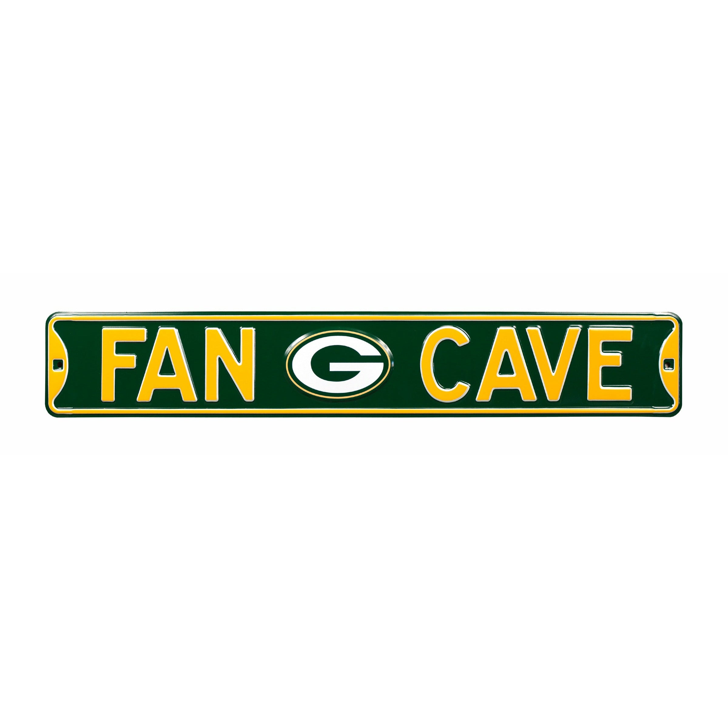 Green Bay Packers - FAN CAVE - Embossed Steel Street Sign