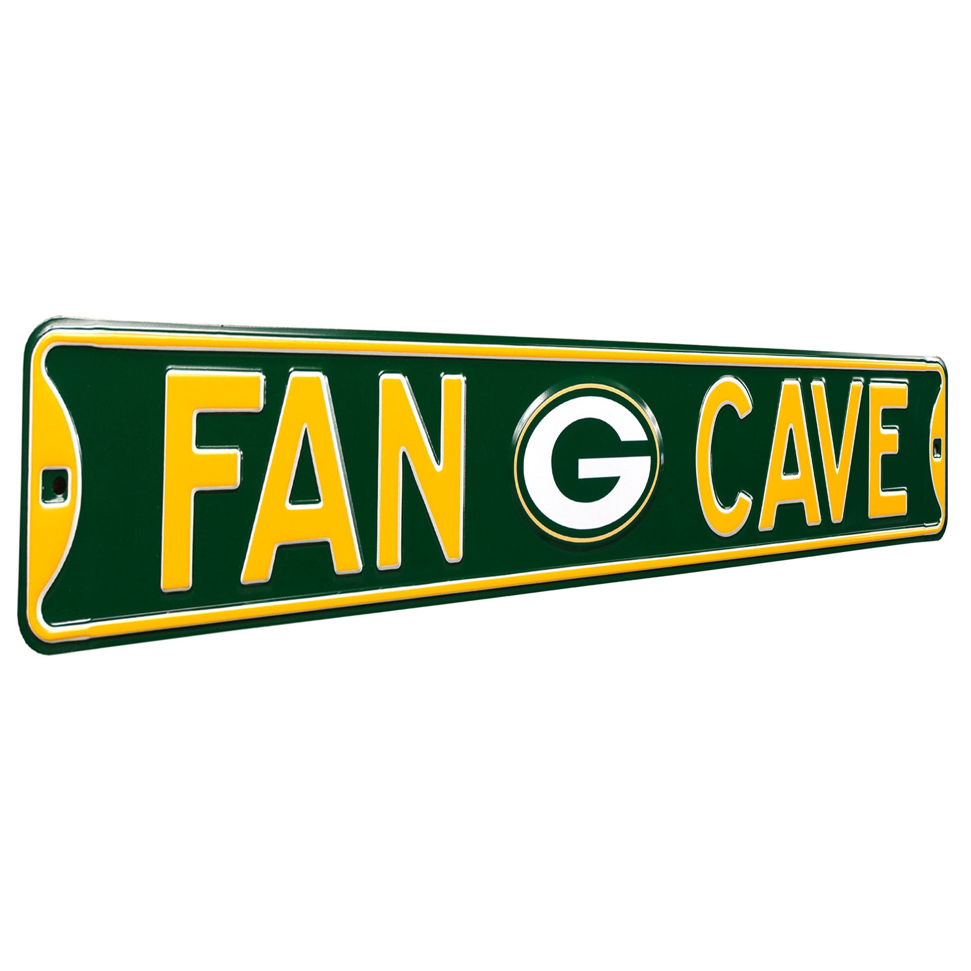 Green Bay Packers - FAN CAVE - Embossed Steel Street Sign