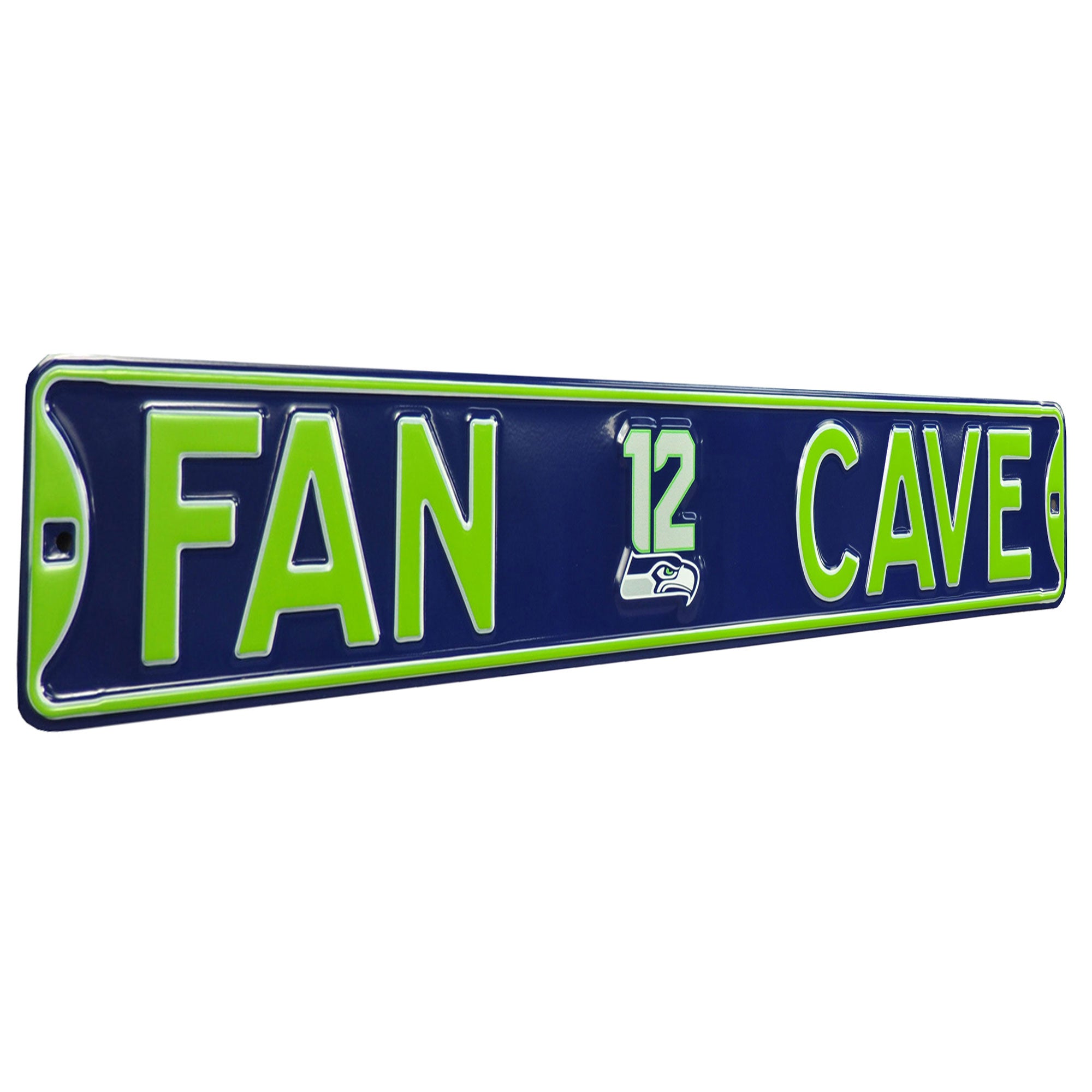 Seattle Seahawks - FAN CAVE - Embossed Steel Street Sign