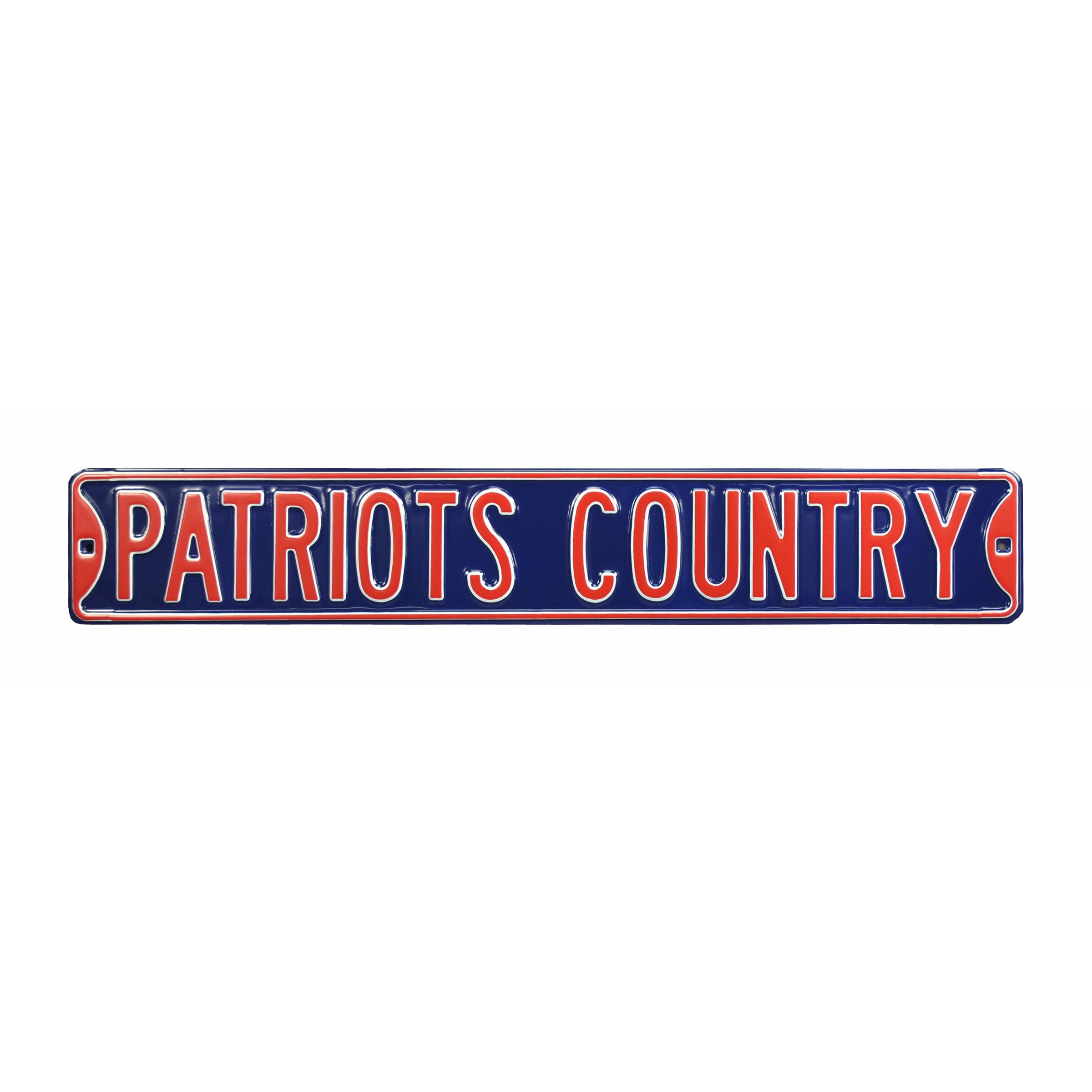 New England Patriots - PATRIOTS COUNTRY - Embossed Steel Street Sign