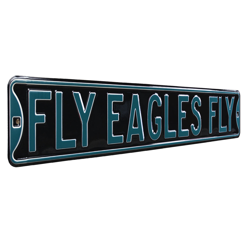 Philadelphia Eagles - FLY EAGLES FLY - Embossed Steel Street Sign