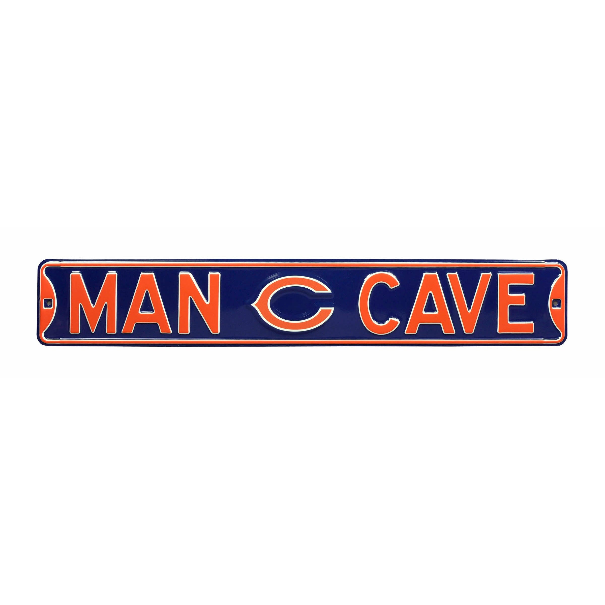 Chicago Bears - MAN CAVE "C" LOGO - Embossed Steel Street Sign