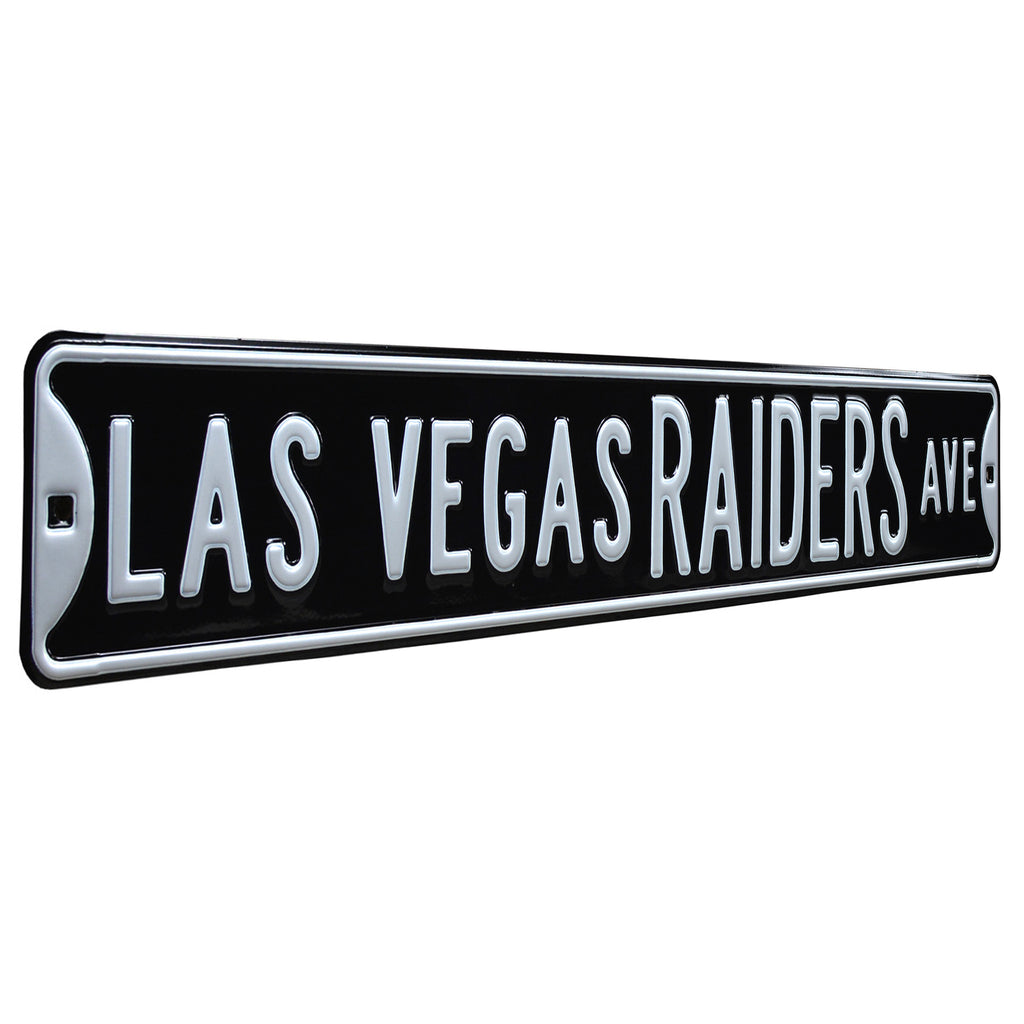 Las Vegas Raiders - LAS VEGAS RAIDERS AVE - Embossed Steel Street Sign