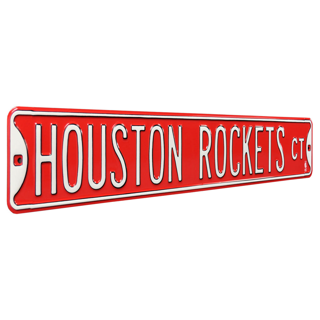 Houston Rockets - HOUSTON ROCKETS CT - Embossed Steel Street Sign