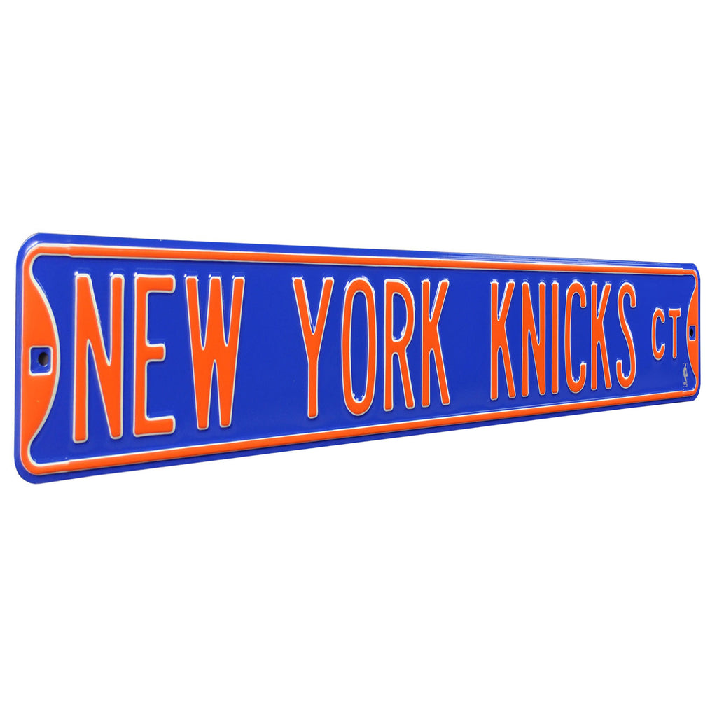 Custom Knicks Sign New York Knicks - NEW YORK KNICKS CT - Embossed Steel Street Sign ...