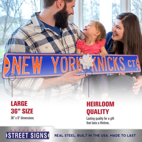 New York Knicks - NEW YORK KNICKS CT - Embossed Steel Street Sign