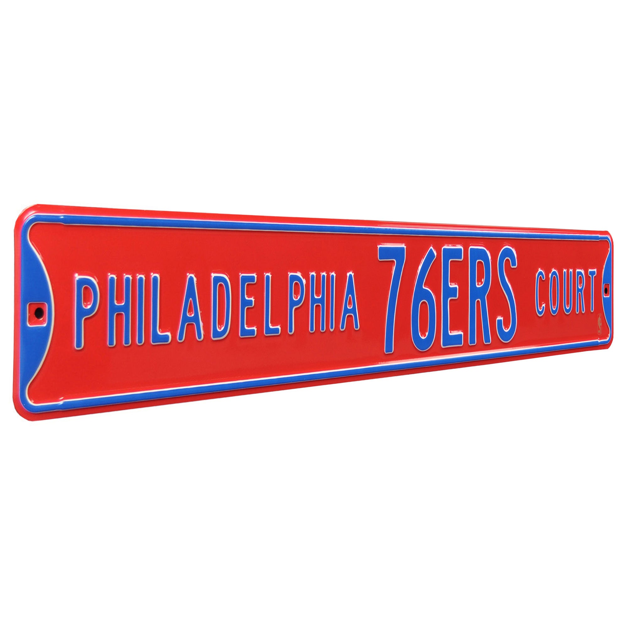 Philadelphia 76ers - PHILADELPHIA 76ERS CT - Embossed Steel Street Sign