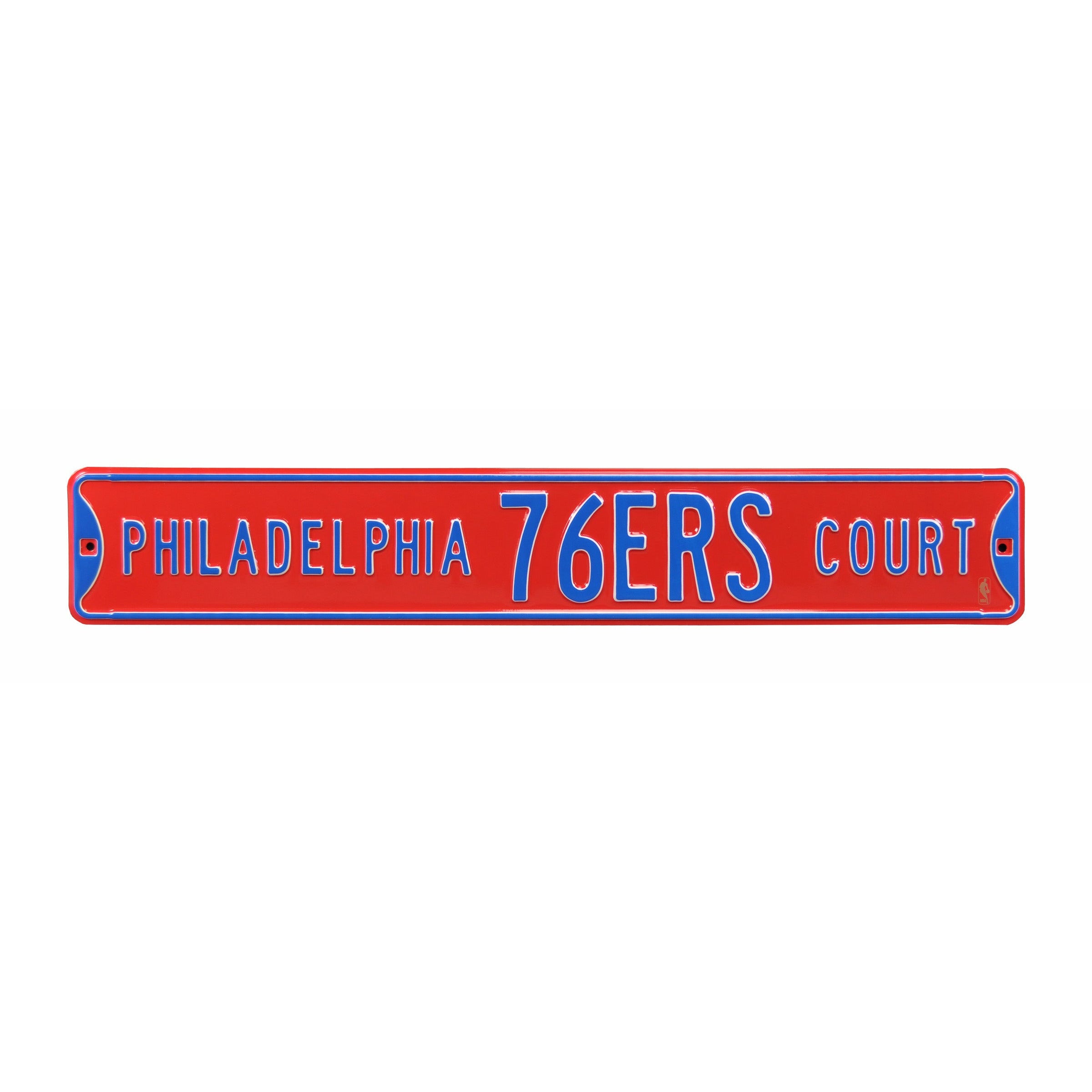 Philadelphia 76ers - PHILADELPHIA 76ERS CT - Embossed Steel Street Sign