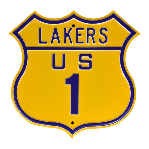 Los Angeles Lakers Embossed Steel Route Sign