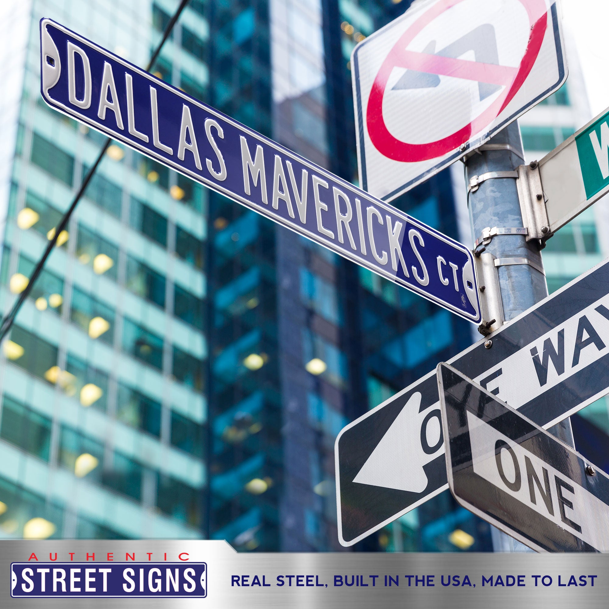 Dallas Mavericks - DALLAS MAVERICKS CT - Embossed Steel Street Sign