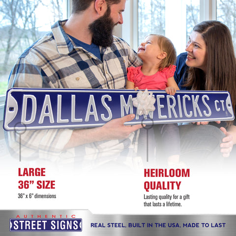 Dallas Mavericks - DALLAS MAVERICKS CT - Embossed Steel Street Sign