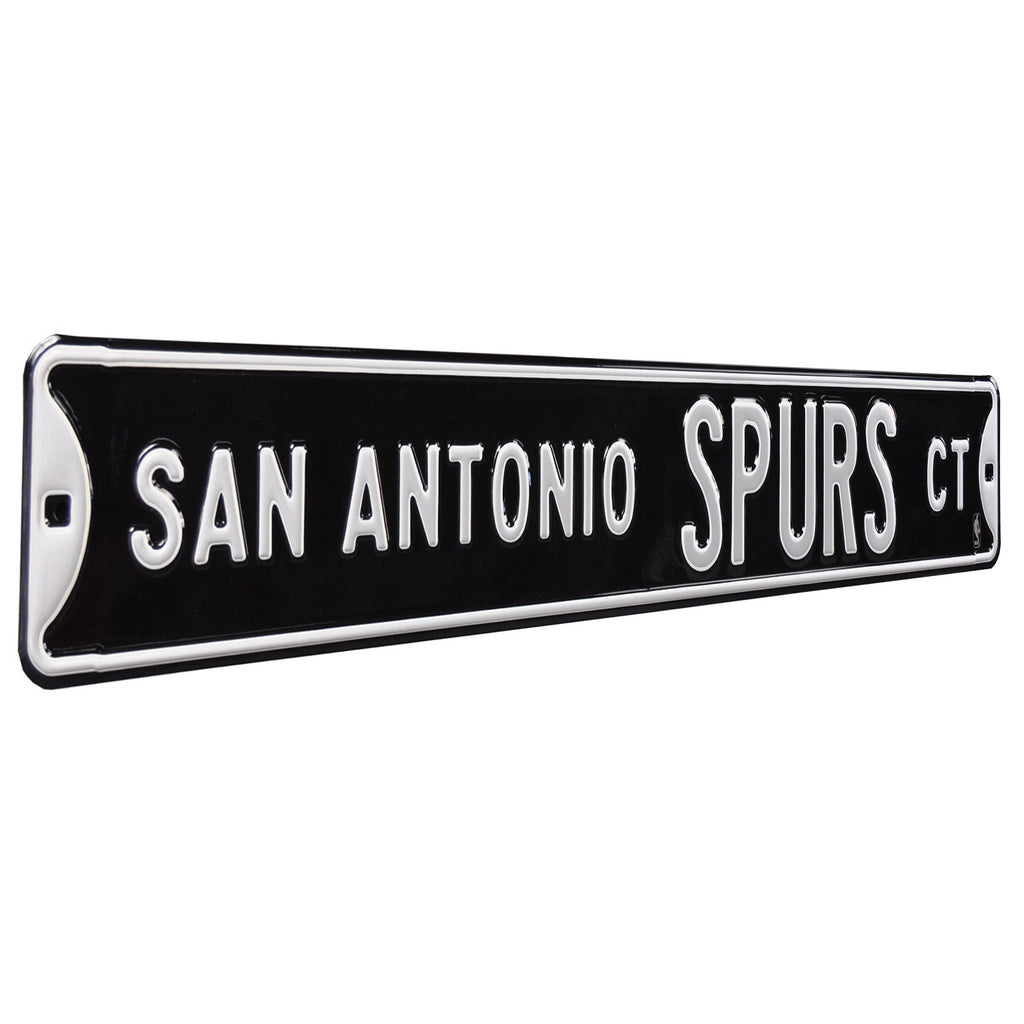 San Antonio Spurs - SAN ANTONIO SPURS CT - Embossed Steel Street Sign