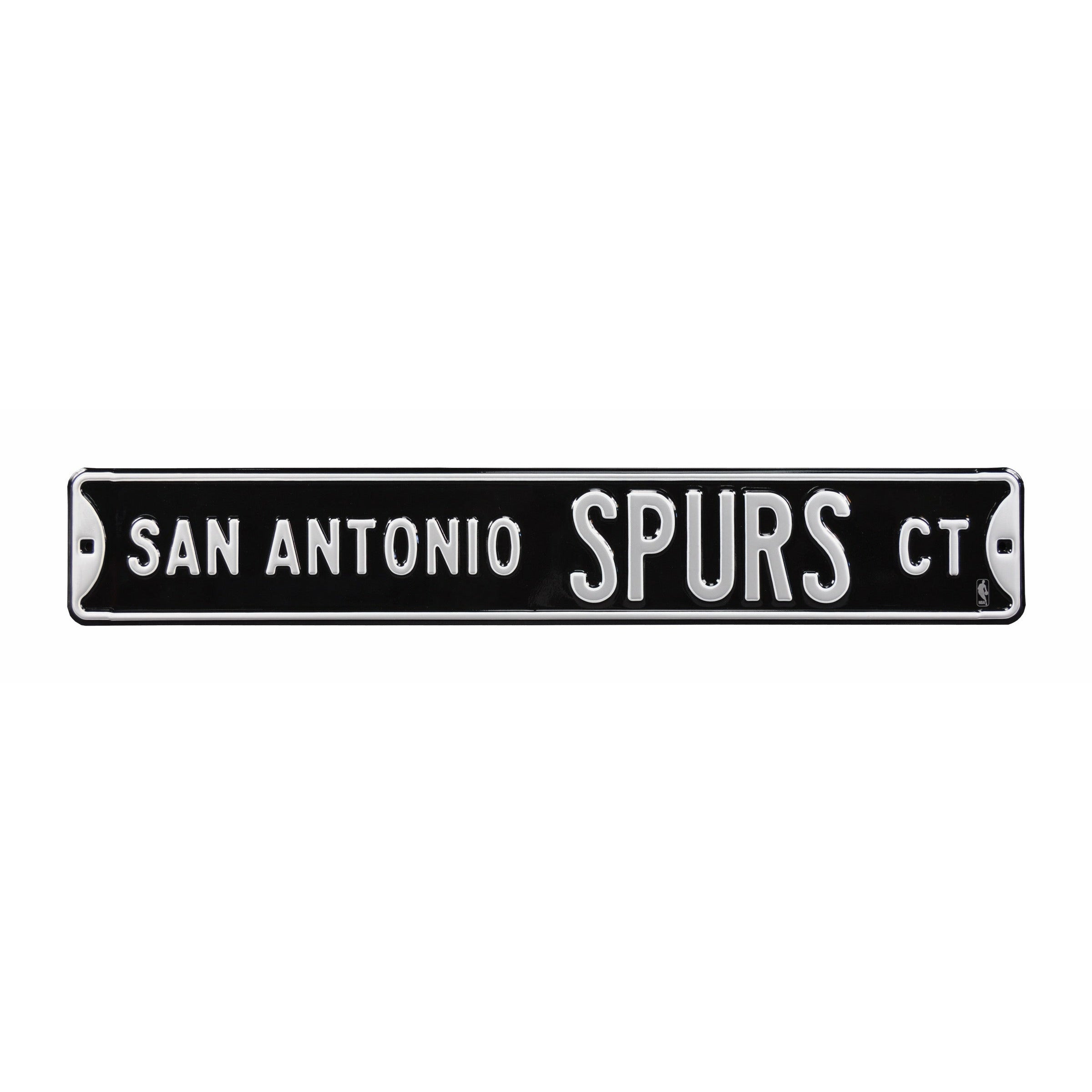 San Antonio Spurs - SAN ANTONIO SPURS CT - Embossed Steel Street Sign