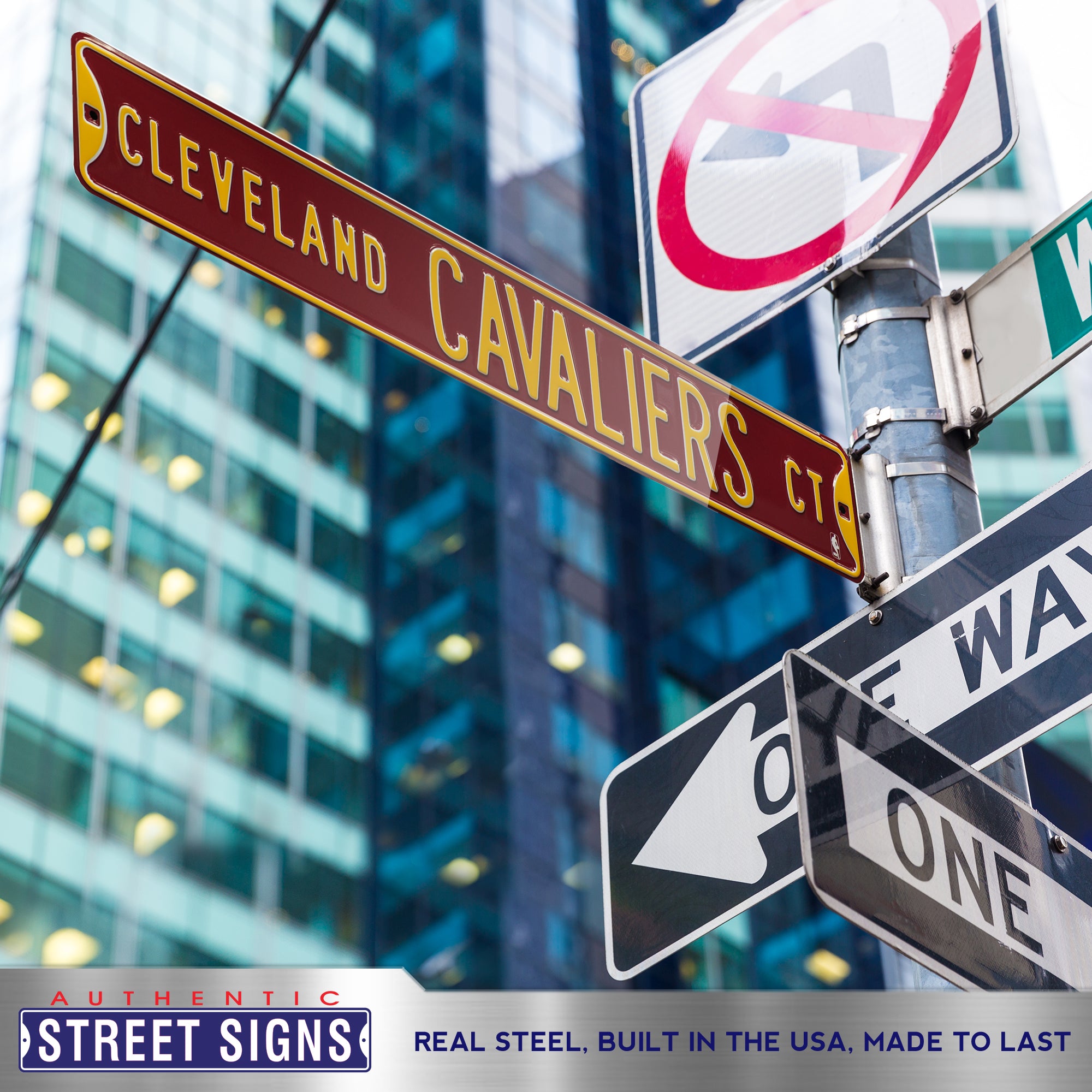 Cleveland Cavaliers - CAVALIERS CT - Embossed Steel Street Sign