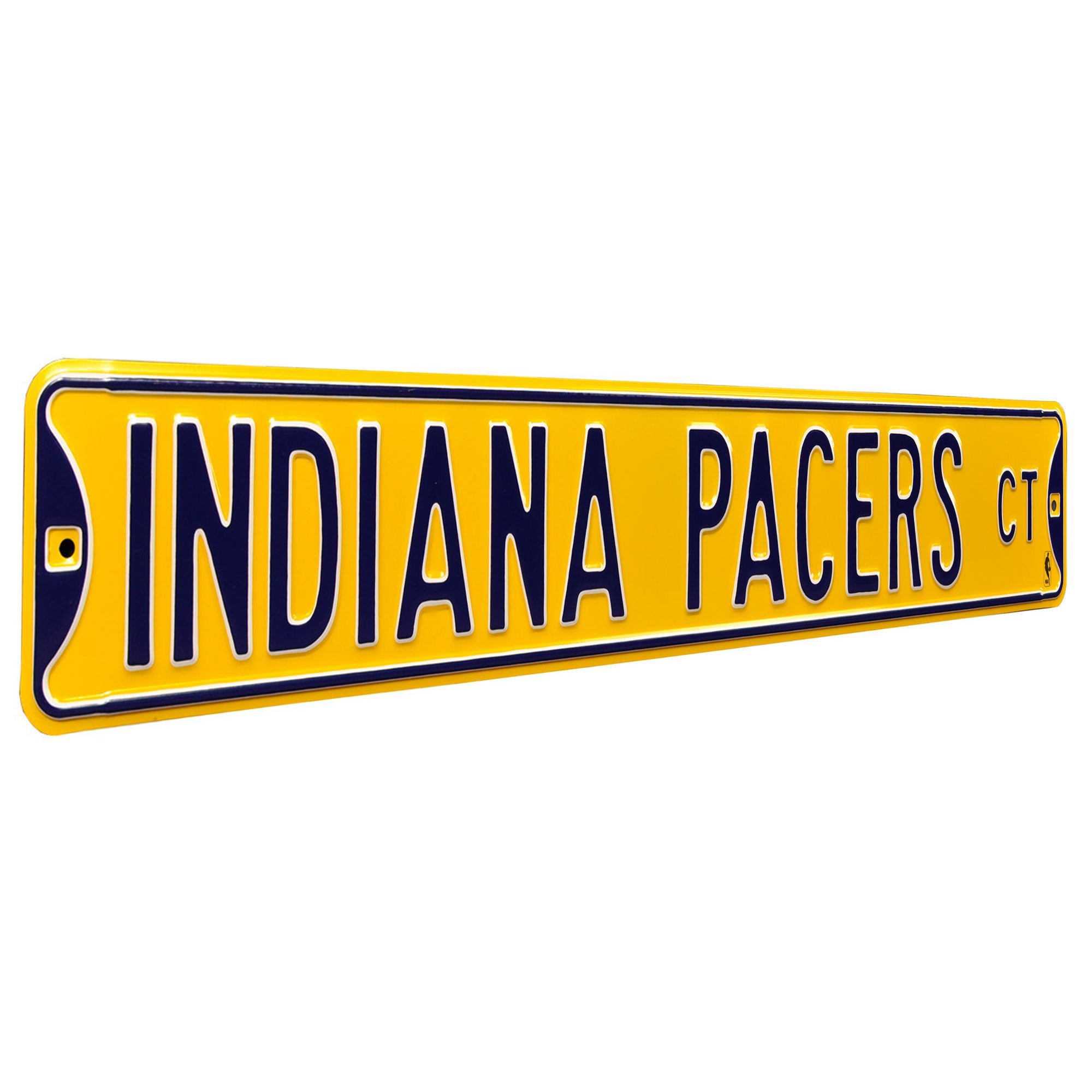 Indiana Pacers - INDIANA PACERS CT - Yellow Embossed Steel Street Sign